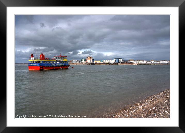 Exmouth Ferry Seascape Framed Mounted Print by Rob Hawkins