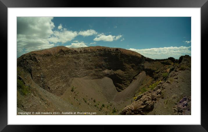 Vesuvius Caldera Framed Mounted Print by Rob Hawkins