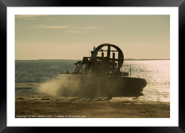 Hovercraft gold  Framed Mounted Print by Rob Hawkins