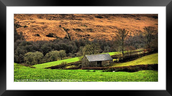 Exmoor Little Barn Framed Mounted Print by Alexia Miles