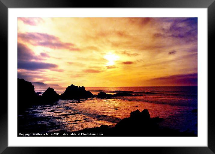 winter at Hartland Framed Mounted Print by Alexia Miles