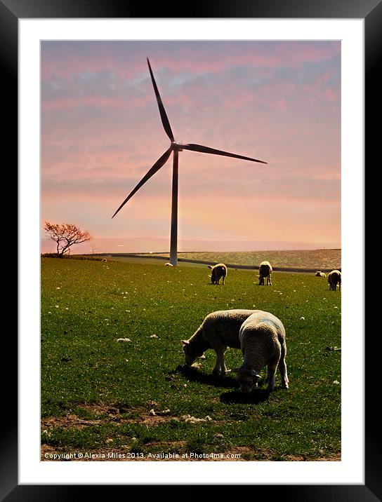 Wind Turbine Framed Mounted Print by Alexia Miles