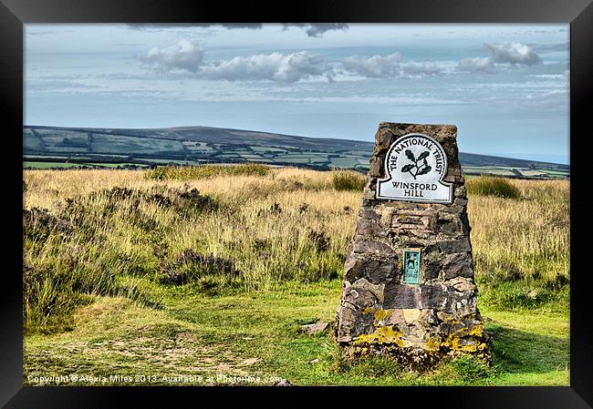 Winsford Hill Framed Print by Alexia Miles