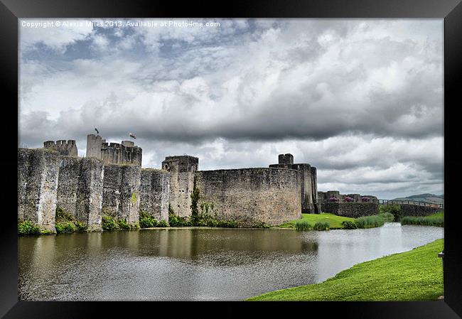Caerphilly Castle Framed Print by Alexia Miles