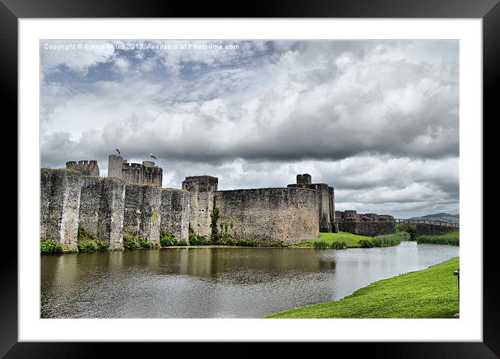 Caerphilly Castle Framed Mounted Print by Alexia Miles