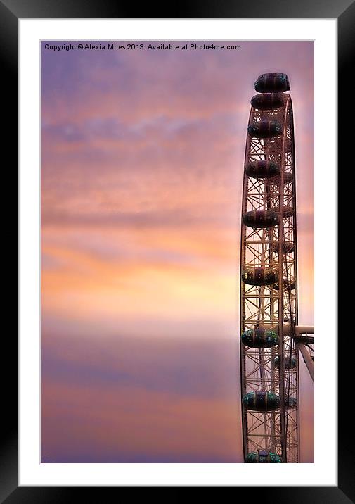 The London Eye Framed Mounted Print by Alexia Miles