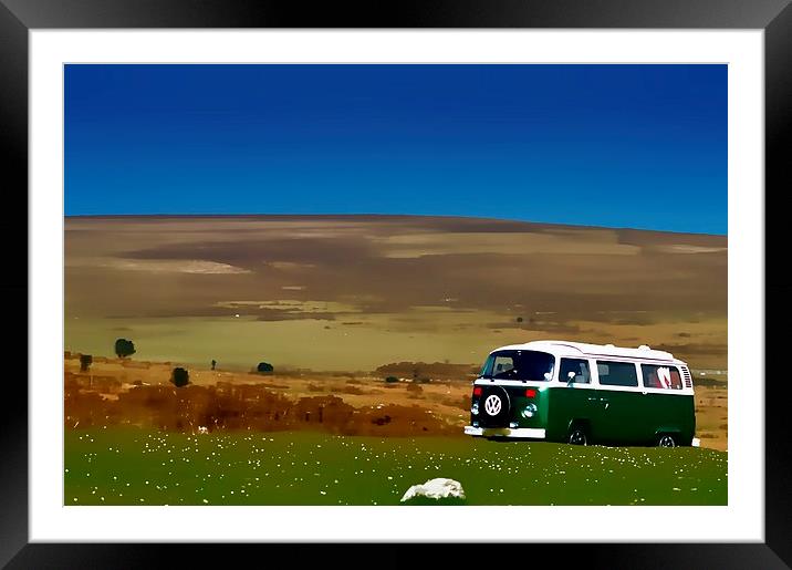 vdub camper Framed Mounted Print by Alexia Miles