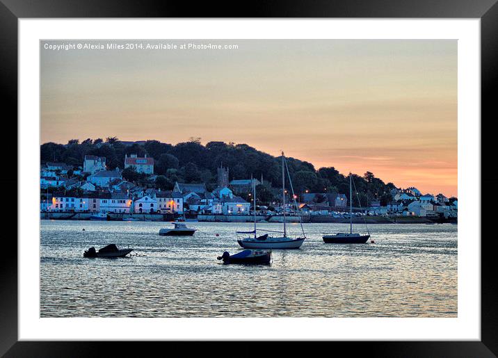 Sunset Instow Framed Mounted Print by Alexia Miles