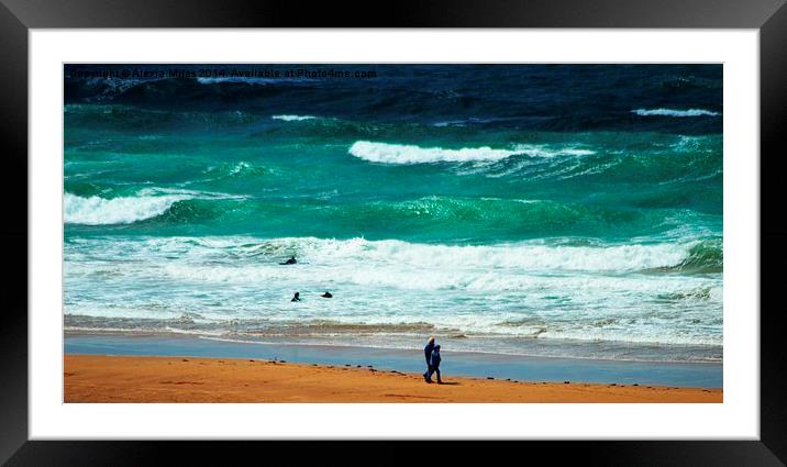 Woolacombe beach walk  Framed Mounted Print by Alexia Miles
