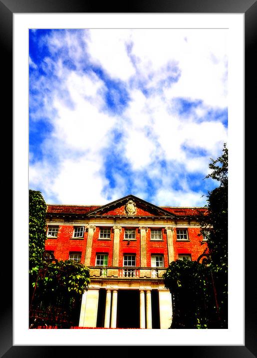 Tapeley House and sky Framed Mounted Print by Alexia Miles