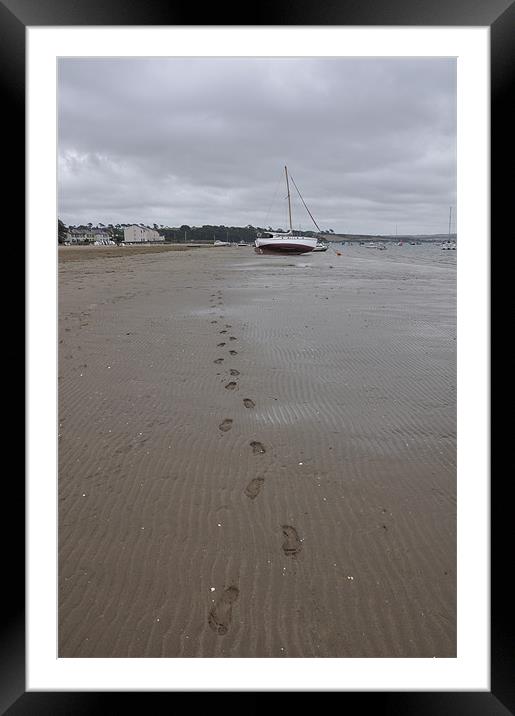 Footsteps on the Sand Framed Mounted Print by Alexia Miles