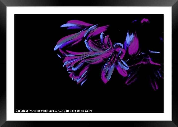 Abstract of purple and pink Framed Mounted Print by Alexia Miles