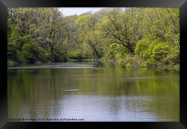 Bosherston Lake Framed Print by les tobin