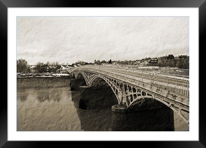Chepstow Bridge Framed Mounted Print by les tobin