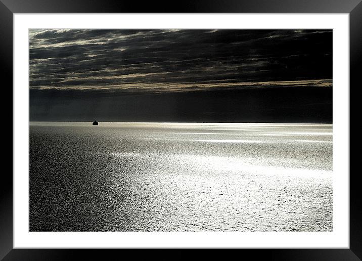 Dusk over The Irish Sea Framed Mounted Print by les tobin
