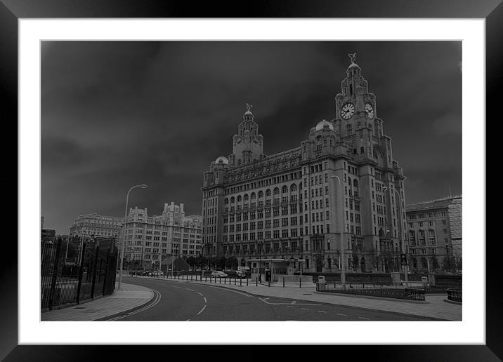 Liver Building Framed Mounted Print by les tobin