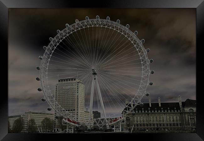 London Eye Framed Print by les tobin