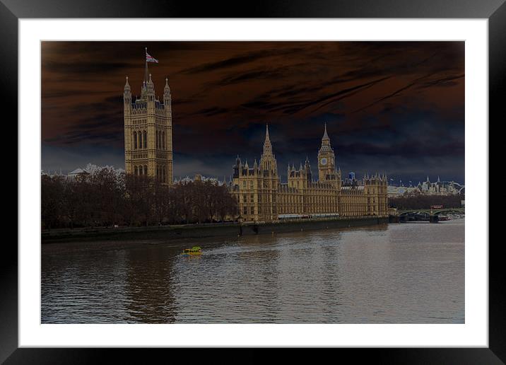 Houses of Parliament Framed Mounted Print by les tobin