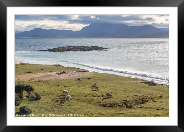 Redpoint South beach and Eilean Tioram Framed Mounted Print by Douglas Kerr