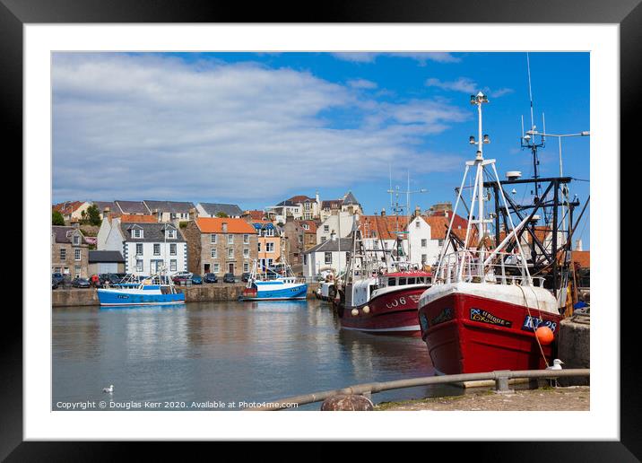 Pittenweem harbour fishing boats Framed Mounted Print by Douglas Kerr
