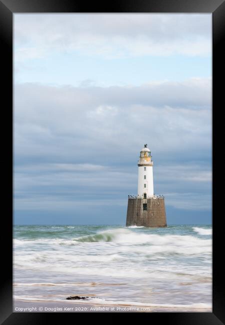 Rattray Head Lighthouse, right, Peterhead Framed Print by Douglas Kerr