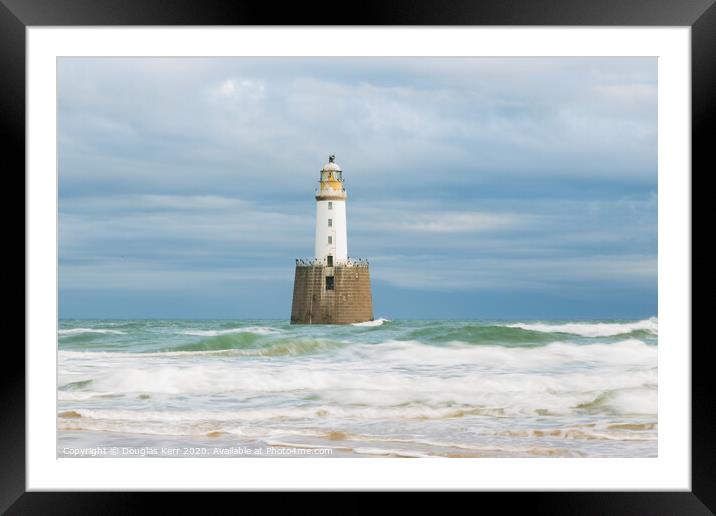 Rattray Head Lighthouse, centred Framed Mounted Print by Douglas Kerr