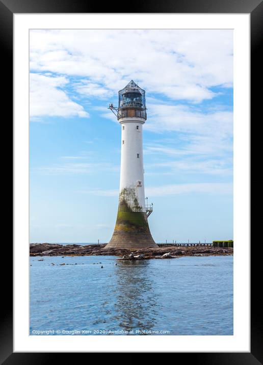 Bell Rock lighthouse, North Sea, Arbroath. Framed Mounted Print by Douglas Kerr