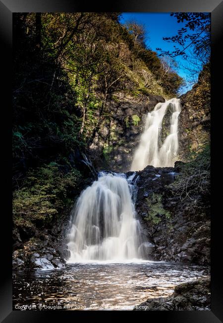Rha Waterfall, Skye Framed Print by Douglas Kerr