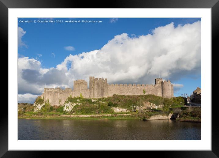 Pembroke Castle, Wales Framed Mounted Print by Douglas Kerr