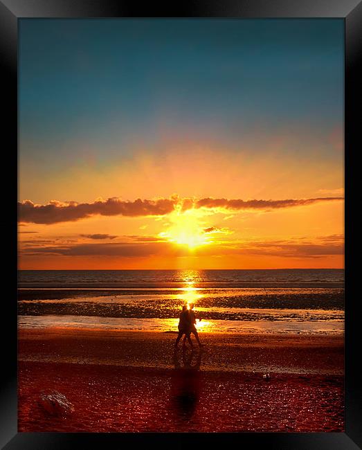 Sunset Stroll Framed Print by Mike Sherman Photog