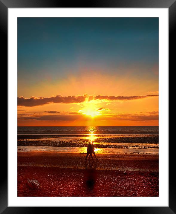 Sunset Stroll Framed Mounted Print by Mike Sherman Photog