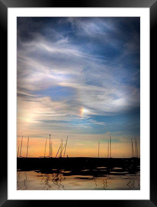 Rainbow Sunset Framed Mounted Print by Mike Sherman Photog