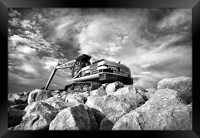 Quarry Excavator Framed Print by Mike Sherman Photog