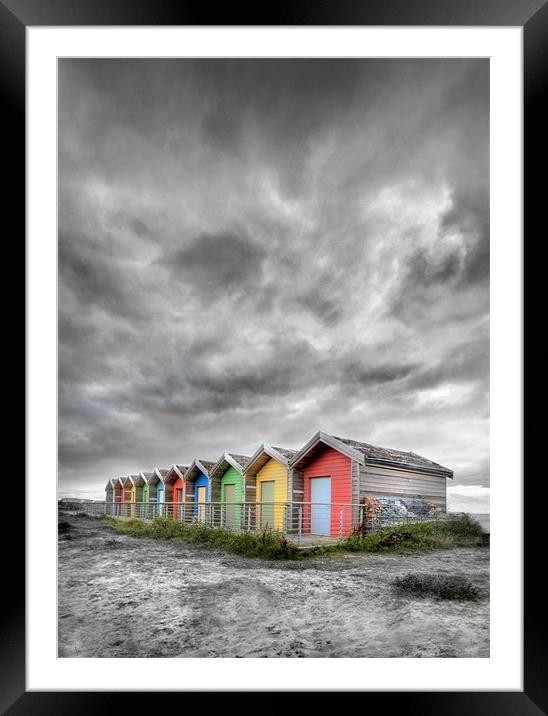 Blyth Beach Huts Framed Mounted Print by Mike Sherman Photog
