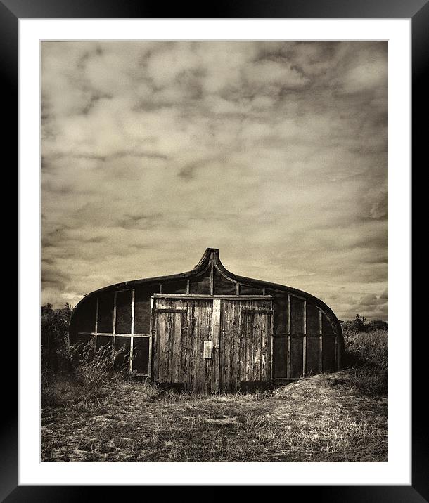 Boat Shed Holy Island Framed Mounted Print by Mike Sherman Photog