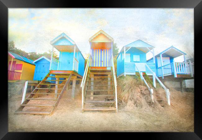  Wells-Next-The-Sea Beach Huts  Framed Print by Mike Sherman Photog