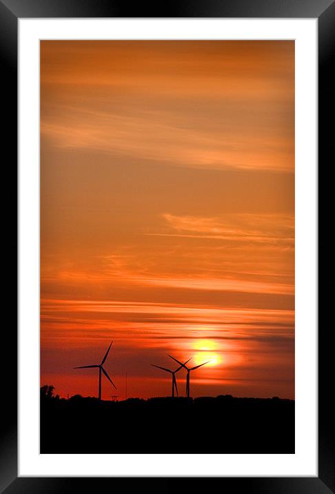 Fenland Sunset Framed Mounted Print by Mike Sherman Photog