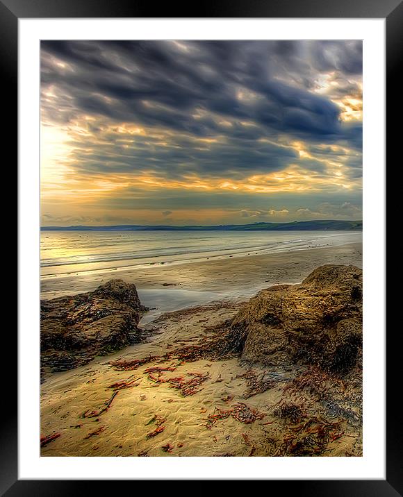 Boswinger beach ... Cornwall Framed Mounted Print by Mike Sherman Photog