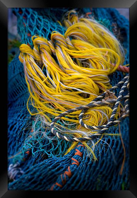 Fishing Nets Framed Print by Mike Sherman Photog