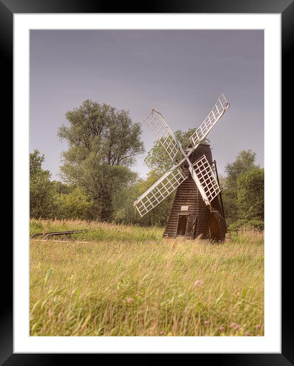 Fenland Wind Pump Framed Mounted Print by Mike Sherman Photog