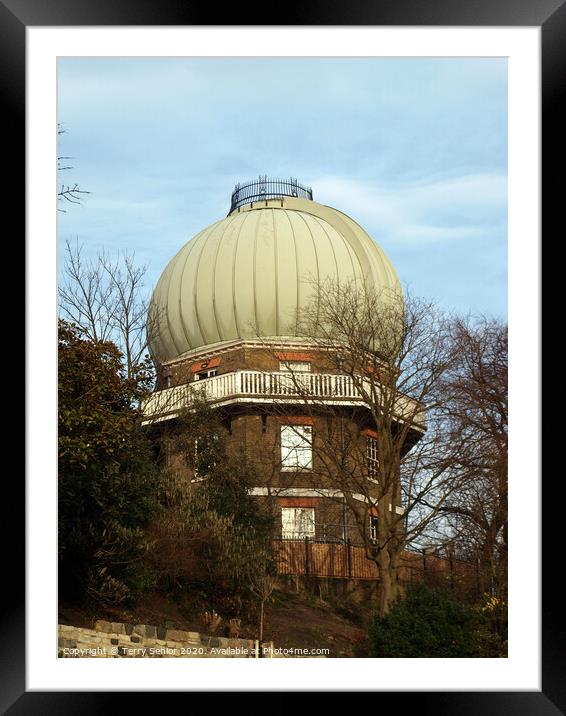 Royal Observatory Greenwich in February Framed Mounted Print by Terry Senior