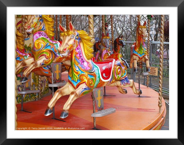 Merry Go Round Framed Mounted Print by Terry Senior