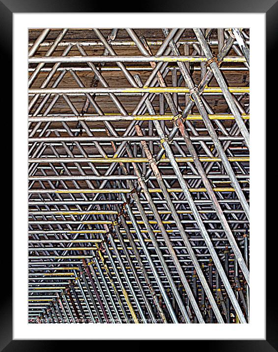 Scafold patterns like scaffolding in your mind.  Framed Mounted Print by Terry Senior