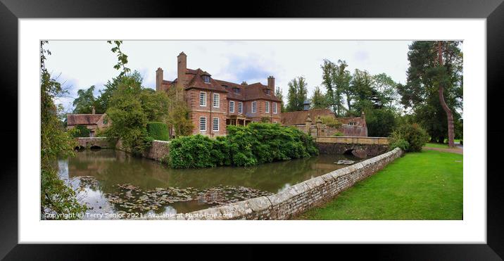 Groombridge Place 17th century moated manor house Framed Mounted Print by Terry Senior