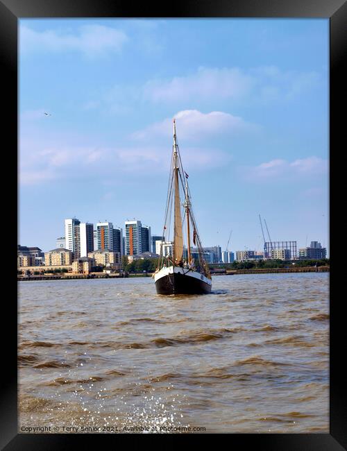 Tecla at the Tall Ships Regatta – Greenwich Pennisula Framed Print by Terry Senior