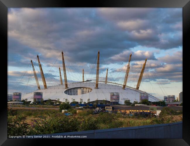 The Dome (also known by the current corporate logo The O2 Framed Print by Terry Senior
