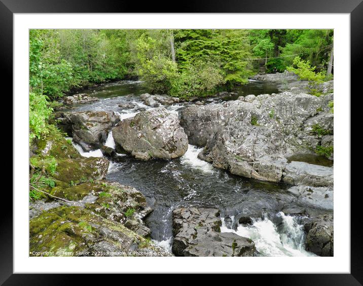 Betws-y-coed Snowdonia in North Wales on River Conwy Framed Mounted Print by Terry Senior