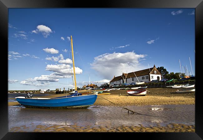 Burham Overy Staithe Boathouse Framed Print by Paul Macro