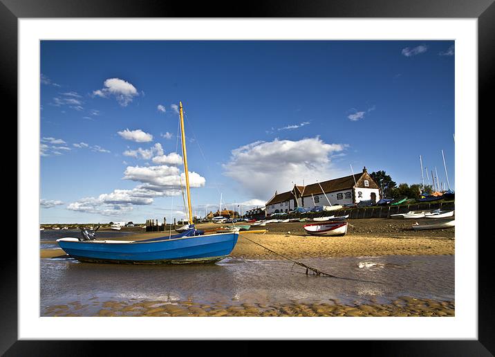 Burham Overy Staithe Boathouse Framed Mounted Print by Paul Macro