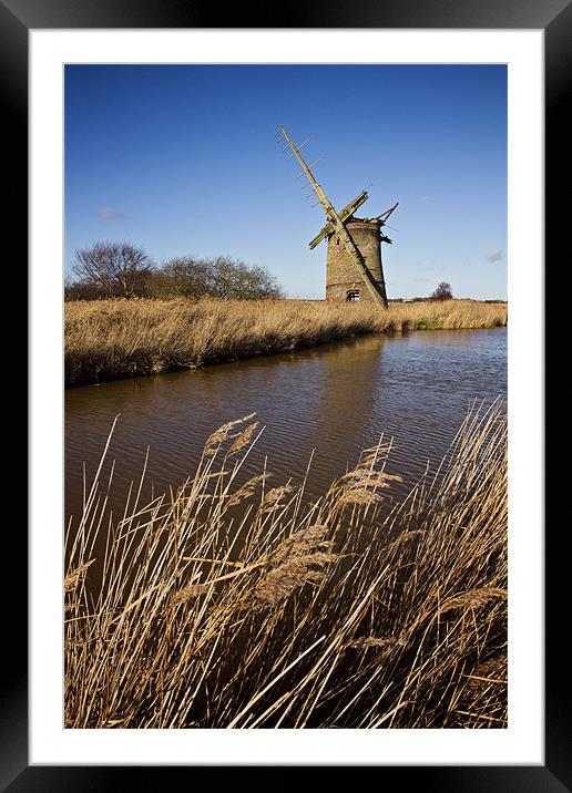 Brograve Drainage Mill 2 Framed Mounted Print by Paul Macro